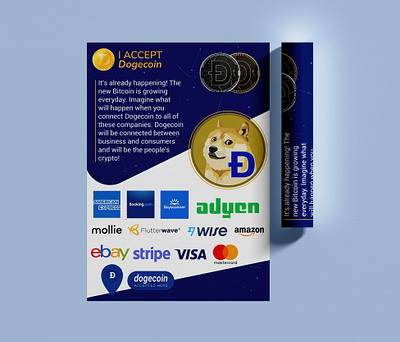 Dogecoin Poster design banner design dogecoin poster flyer flyer design graphic graphic design leaflet poster poster design