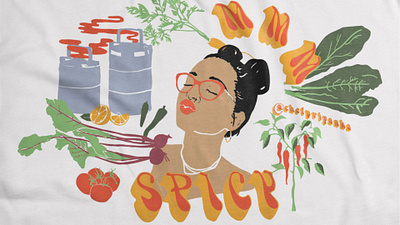 Chef Priyanka Merch creative direction design graphic design illustration