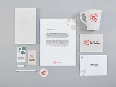 Don't Kiss the Babies: Concept brand identity branding butterfly design design touchpoints graphic design insect logo logo logo design stationary touchpoints vector wing logo