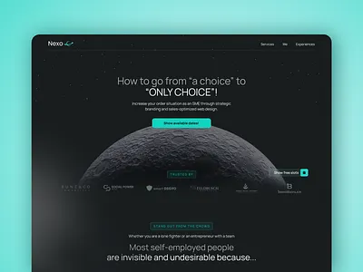 Nexo - Conversion-Focused Consulting Website (Web & Mobile) appdesign conversion darkui modern personalbrand premium productdesign saas ui ux webdesign website