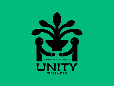 LOGO DESIGN FOR UNITY WELNESS bold brand identity brand identity design branding geometric logo graphic design healthy logo logo design modern logo natural nutrition supplement wellness