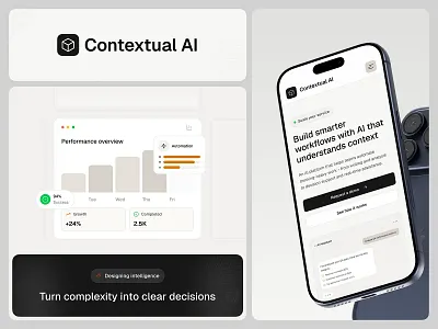 Contextual AI platform 3d animation graphic design motion graphics ui