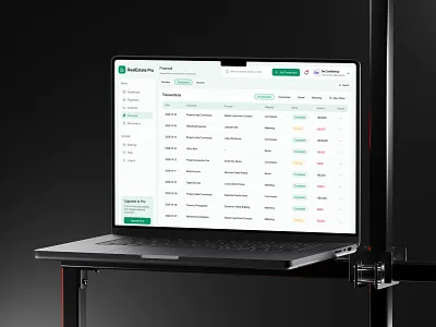 Financial - Transaction & Invoice Dashboard for Real Estate 3d animation graphic design motion graphics ui