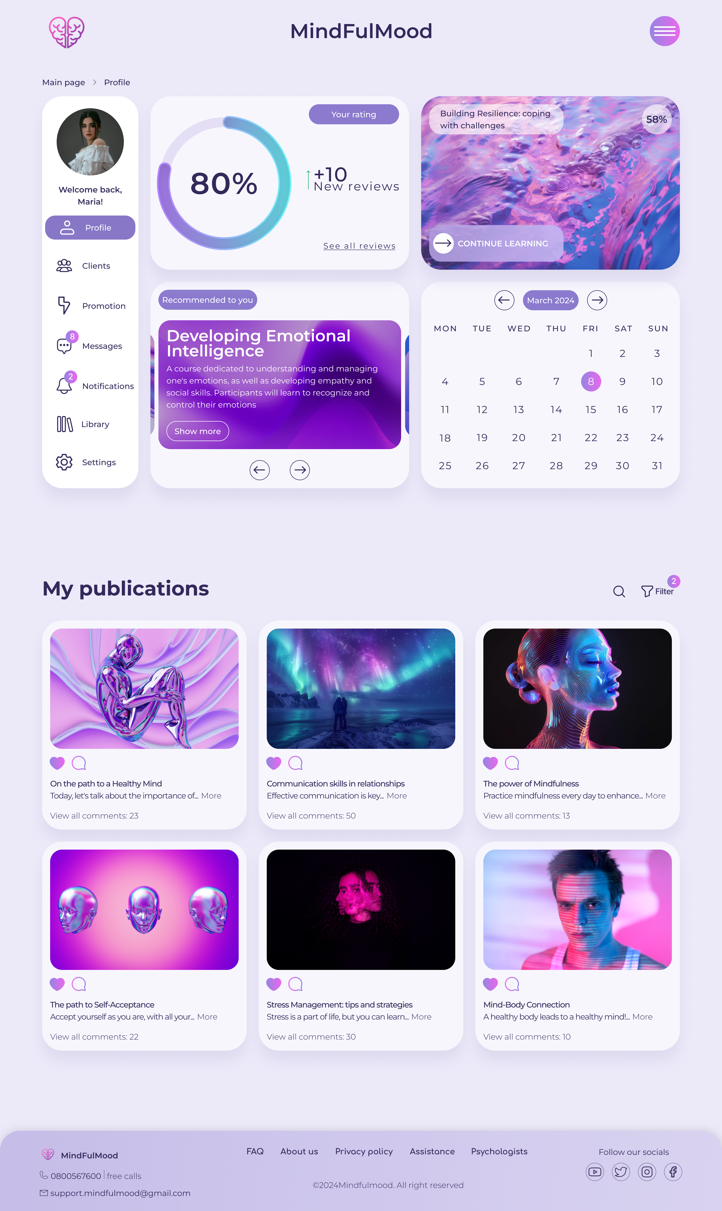 MindFulMood Web-service branding figma graphic design product design typography ui user interface ux web service website