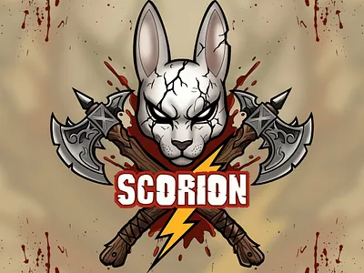 Scorion Mascot Logo Design with Banner art artwork banner character character design character illustration design digital art graphic design illustration logo logo design mascot mascot logo mascot logo design