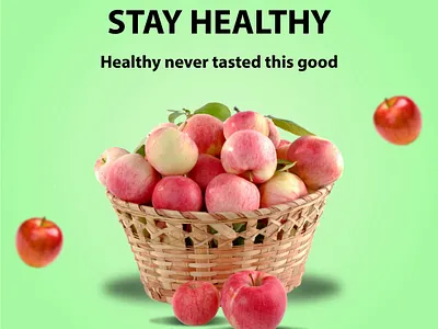Fruit Apple Design apple branding fitness fruit graphic design organic food social media post