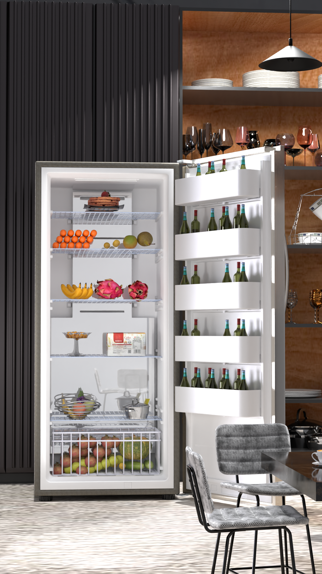 3D Refrigerator Product Animation 3d animation 3d product blender cgi home appliance industrial design motion design product animation product visualization