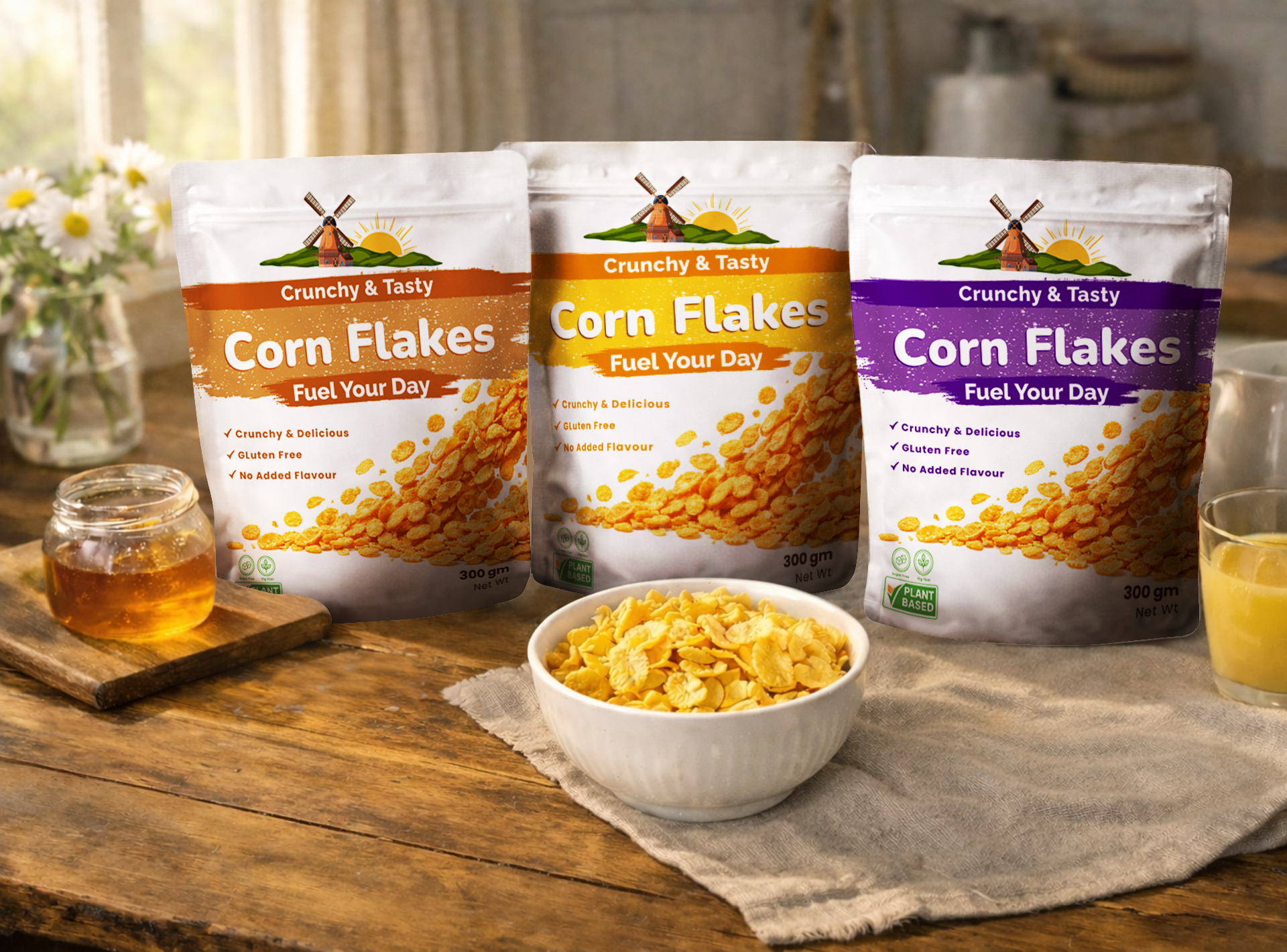 Cereal design - Corn Flakes Pouch Packaging Design attractive pouch cereal cereal design corn flakes corn flakes design corn flakes packaging corn flakes packaging design fmcg packaging design food packaging design label label design packaging packaging design pouch pouch design pouch label pouch label design pouch packaging pouch packaging design product label