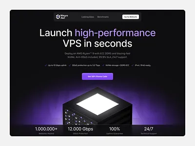 Weyro / advertising landing page ad advertising banner branding cpu design figma graphic design hosting illustration landing logo poster ui uiux userexperience ux vps webdesign