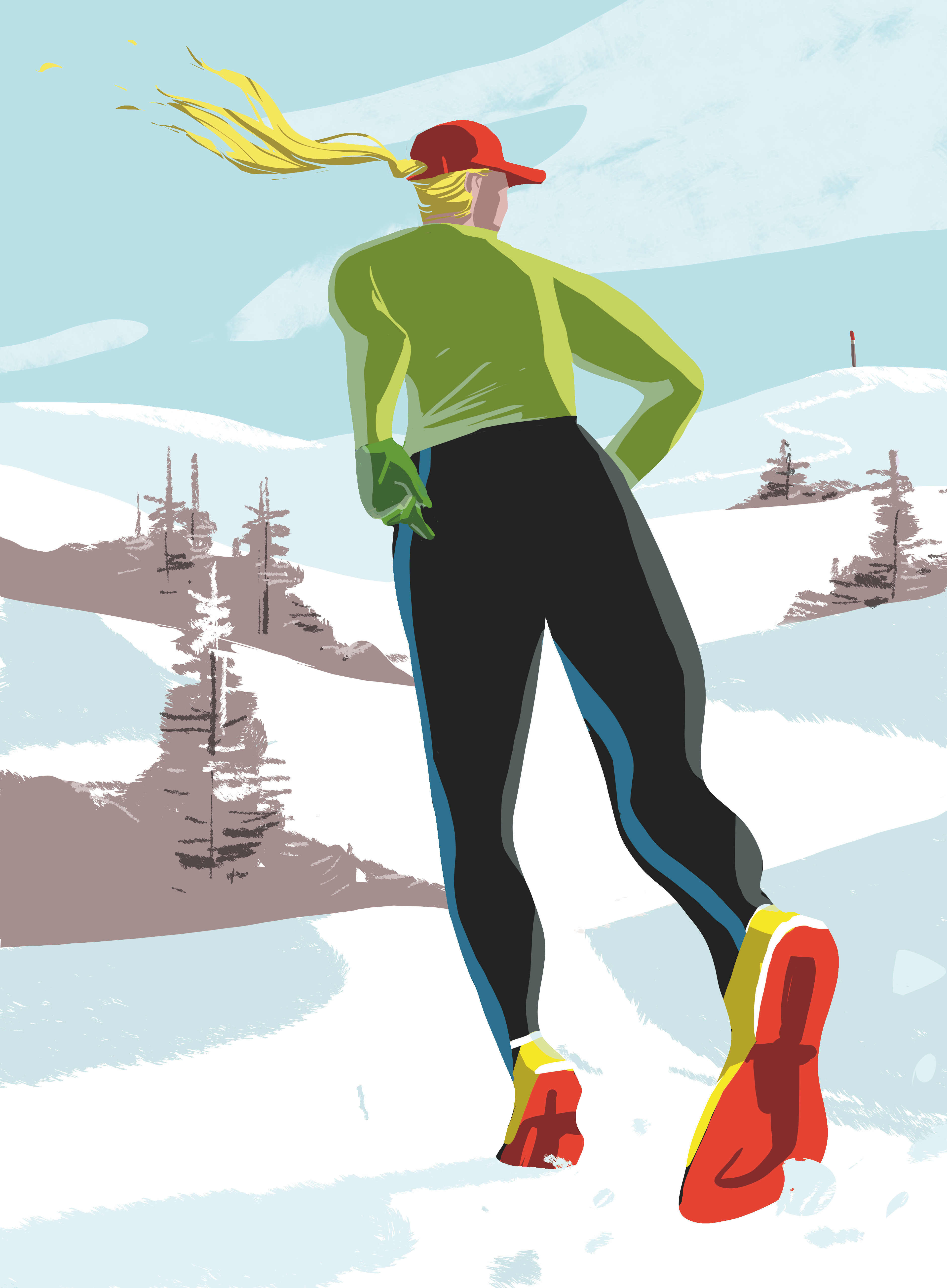 Michael Meister for Canadian Running conceptual illustration editorial illustration illustration illustrationart illustrationartist illustrationzone illustrator michael meister run runners magazine running sport sport illustration