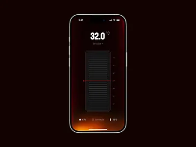 Smart Thermostat app interface control panel dark mode dashboard figma home automation industrial design ios app minimal ui mobile app mobile ui product design smart home temperature control thermostat ui ux design