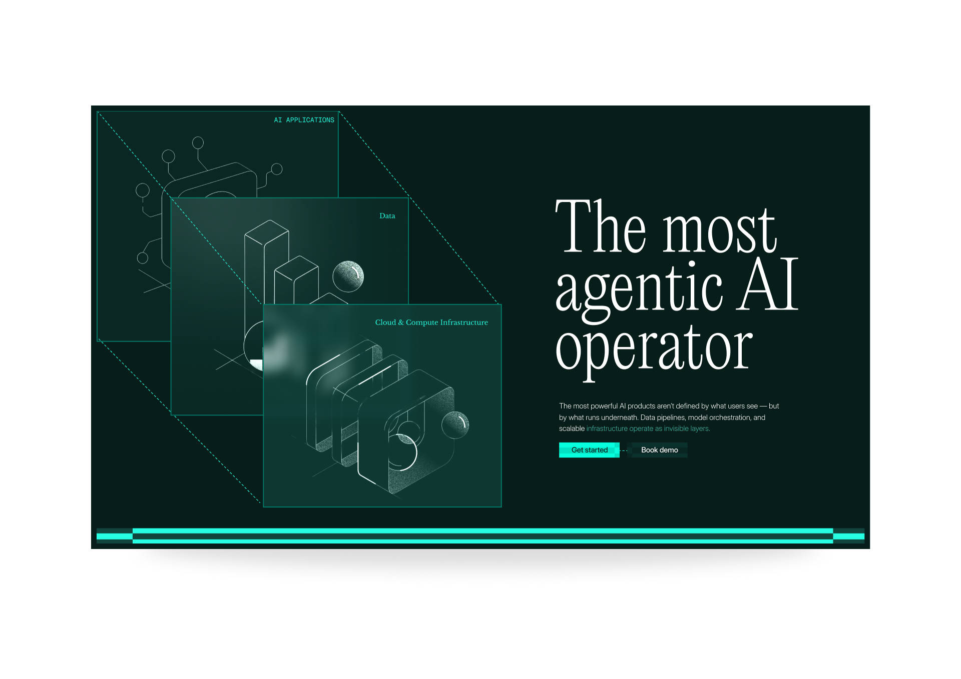 Agentic AI landing animation ui