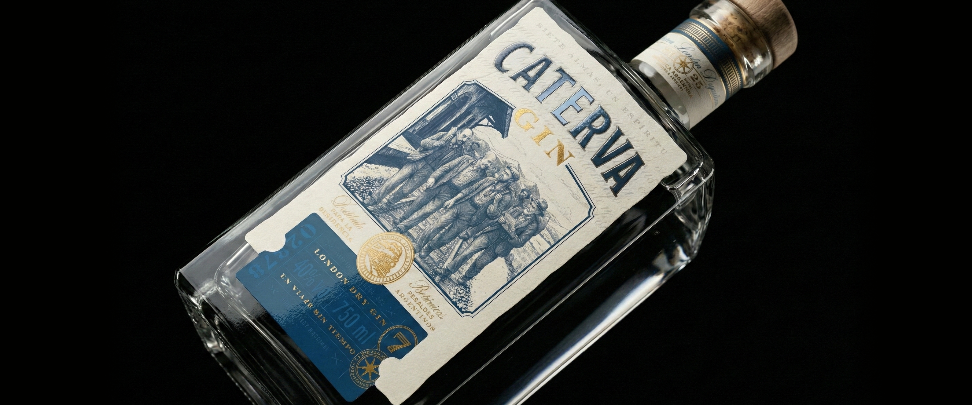 Caterva Gin 3d bottle branding design gin graphic design identity illustration labeling logo packaging rendering typography