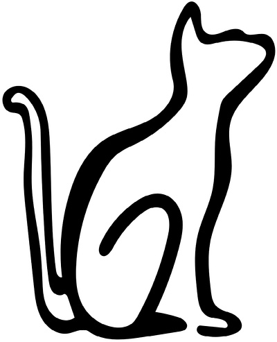 Cat cat cats design feline graphic halloween kitten kitty line drawing logo outline vector witchcraft