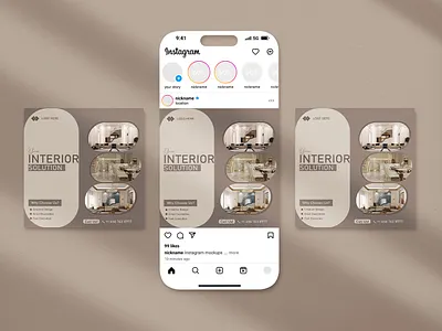 Interior Social Media Post Design branding business branding creative post design design for business design inspiration digital design graphic design interior design interior visuals modern interior social media post design visual identity
