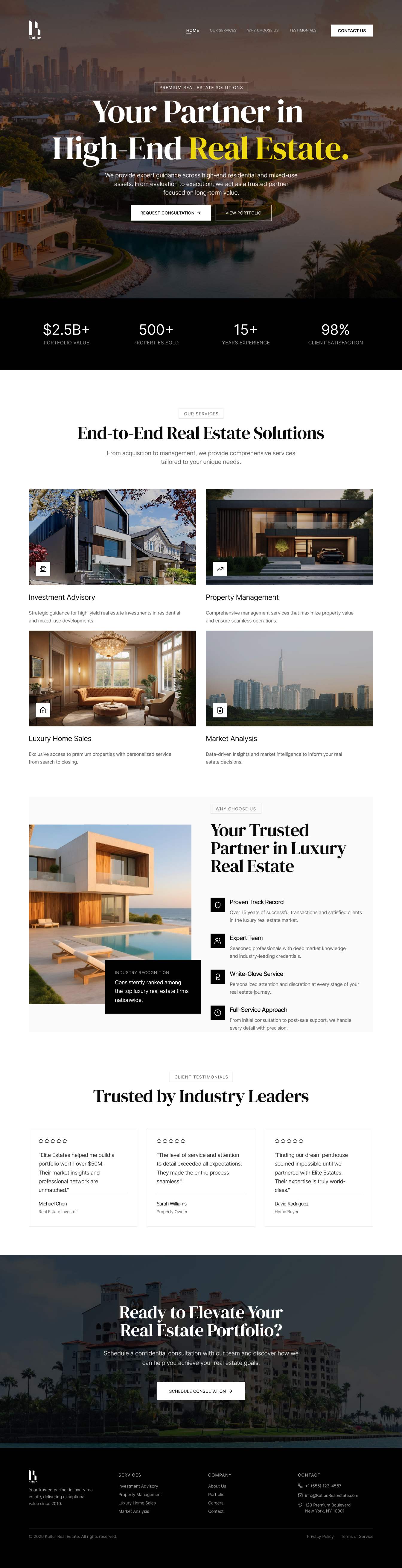 Premium Real Estate Agency HomePage app branding design graphic design illustration logo ui ux vector web