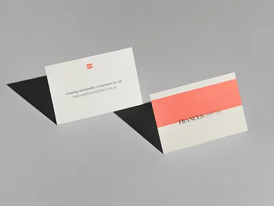Frances Carter branding business card business card design equal equal symbol graphic design identity orange