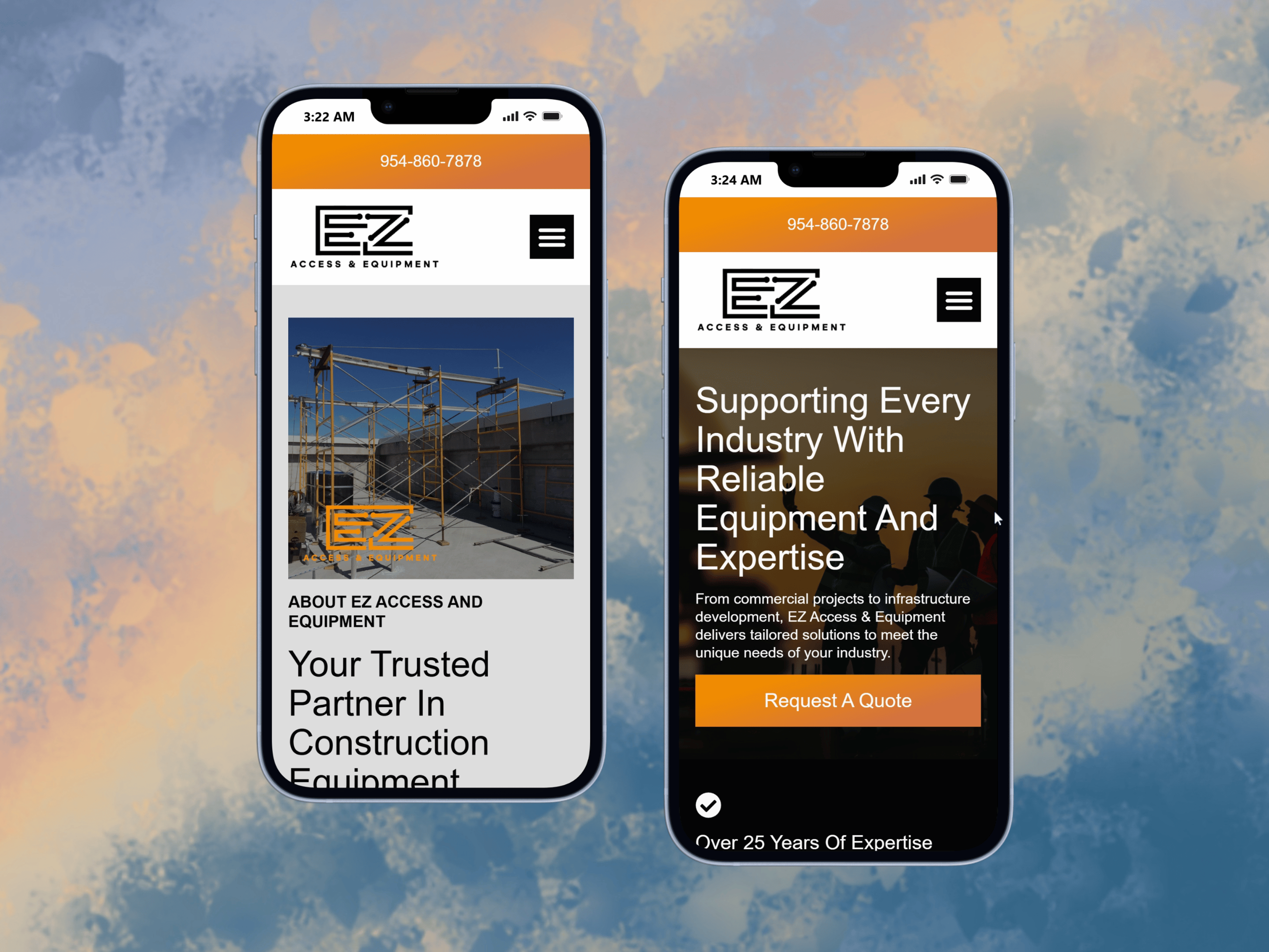 Construction Equipment Rental Website seo ui design web development website design