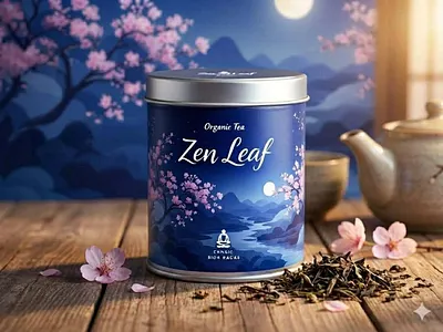 Zen Tea Packaging brand branding cover design graphic design illustration logo package package design packaging tea typography ui ux vector zen