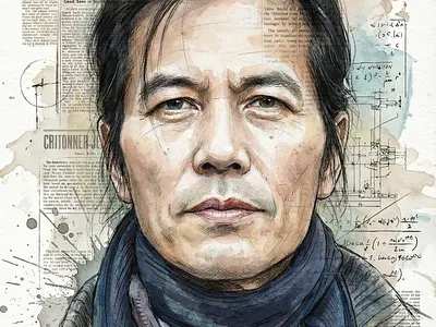 Byung-Chul Han Portrait design disegno illustration illustrazione matita paint pennello ritratto