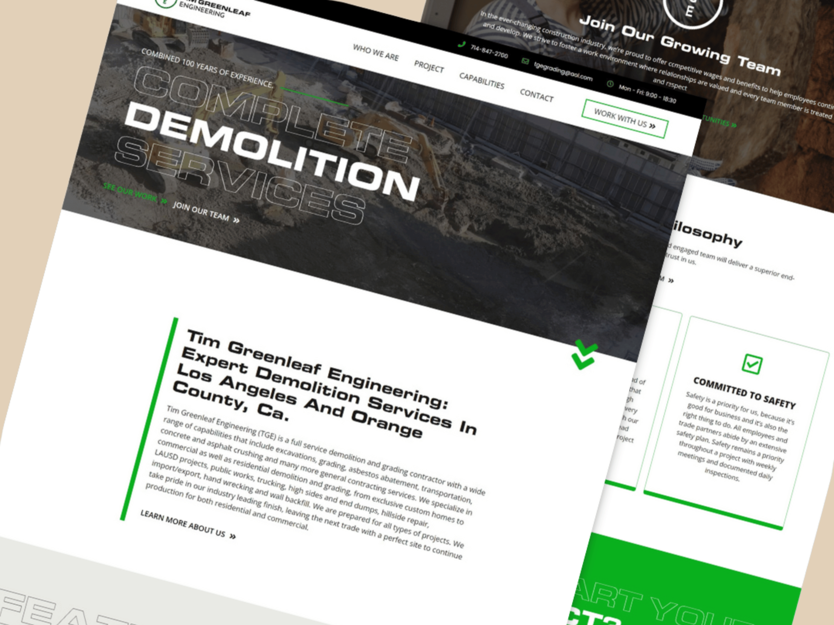 UI/UX and Web Design for a Demolition Services Company b2bdesign cleanui constructiontech contractormarketing demolition figma industrialdesign landingpage uiux webdesign
