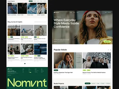 Nomvnt — Blog Page blog ecommerce fashion hatypo landing page taufiq ui web design