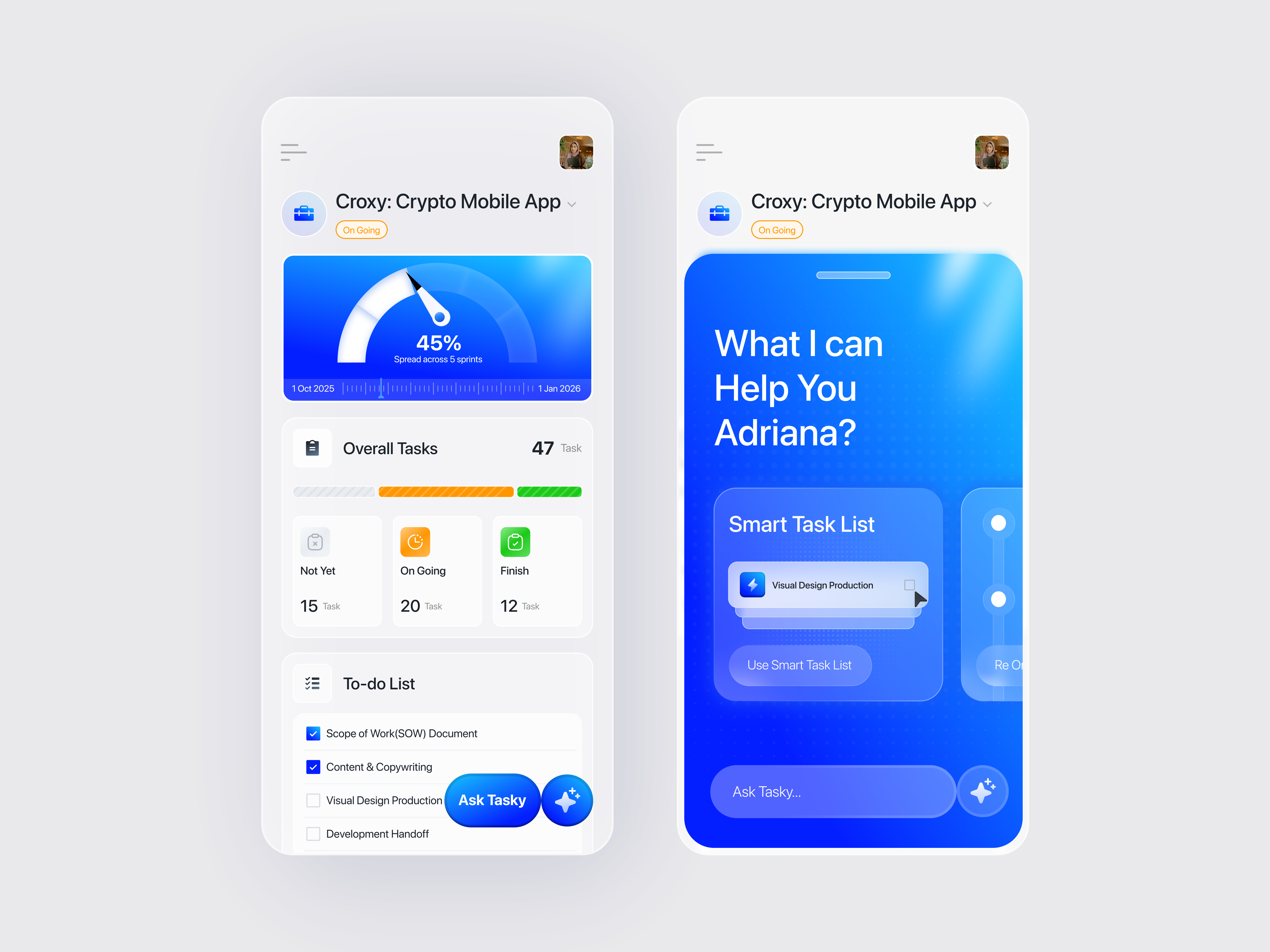 Example of Tasky - Task Mangament App