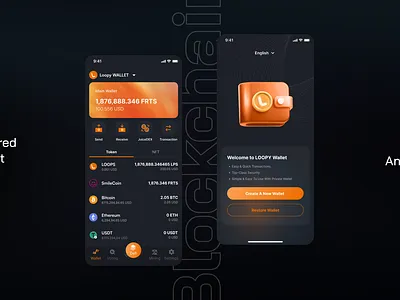 Cross-Platform Crypto Wallet UI – Final Screens graphic design ui