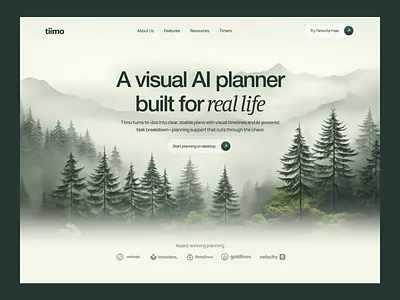 AI Visual Planner Website ai design ai landing page ai planner ai websites design minimal ui planning tool product productivity task management ui ux design web web ui