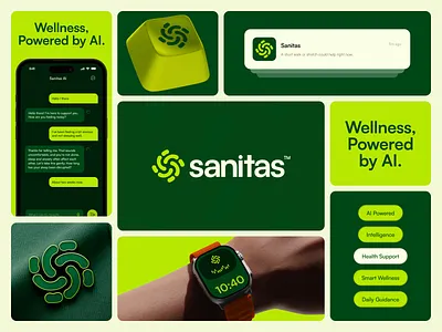 AI Wellness App Bento UI for Smart Health Experience ai ai app design ai wellness bento layout bento ui brand identity branding design design system digital health graphic design health app design healthcare ui logo medical app mobile app ui ui ux design wellness app