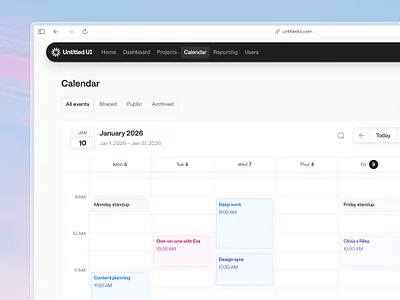 Calendar — Untitled UI calendar event planner google calendar product design ui design