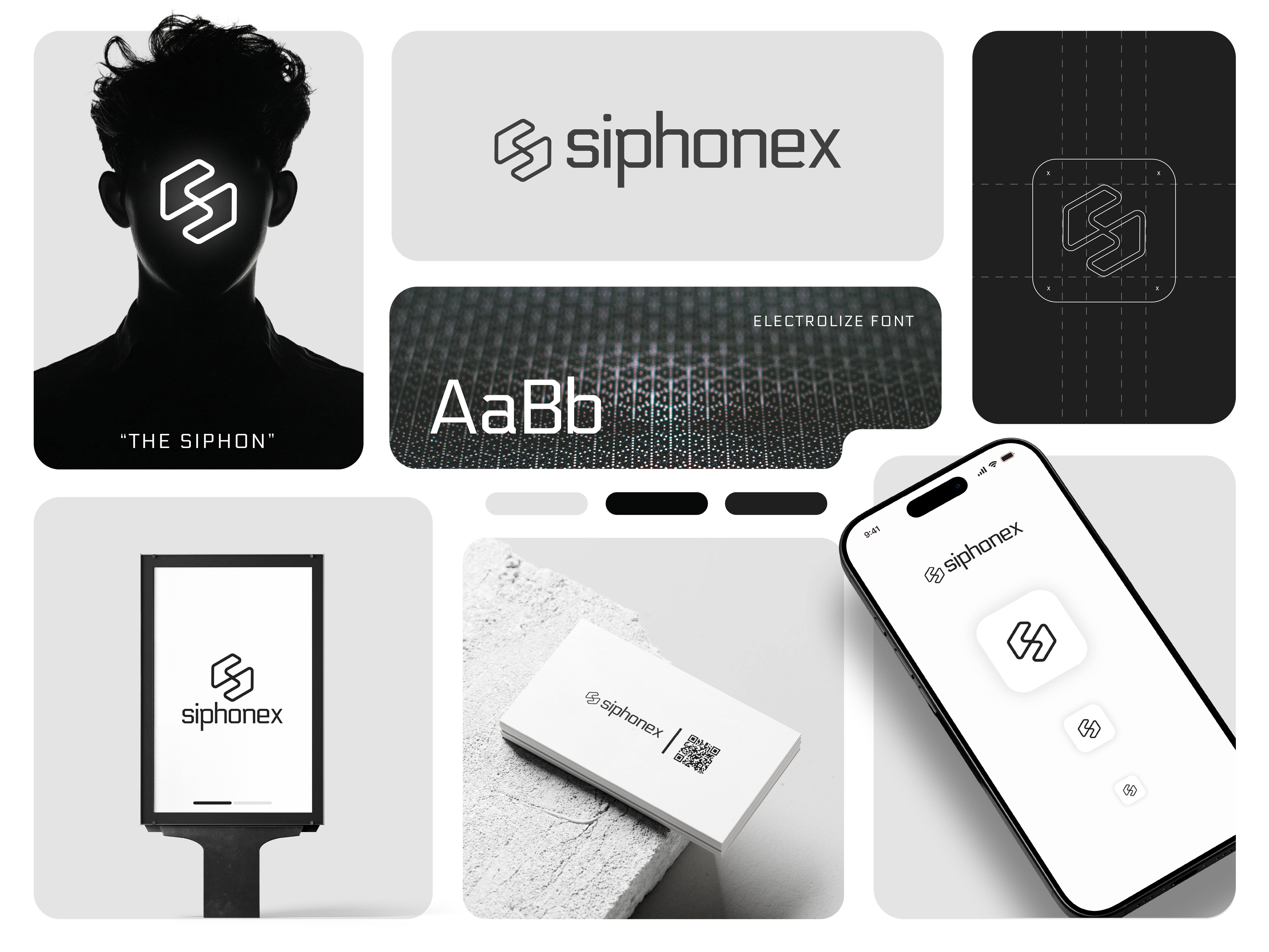 Siphonex Bento Visual Identity brand brand identity branding clean logo concept design futuristic logo geometric logo geometry logo graphic design identity logo logomark modern logo robo logo startup logo tech font tech logo visual identity