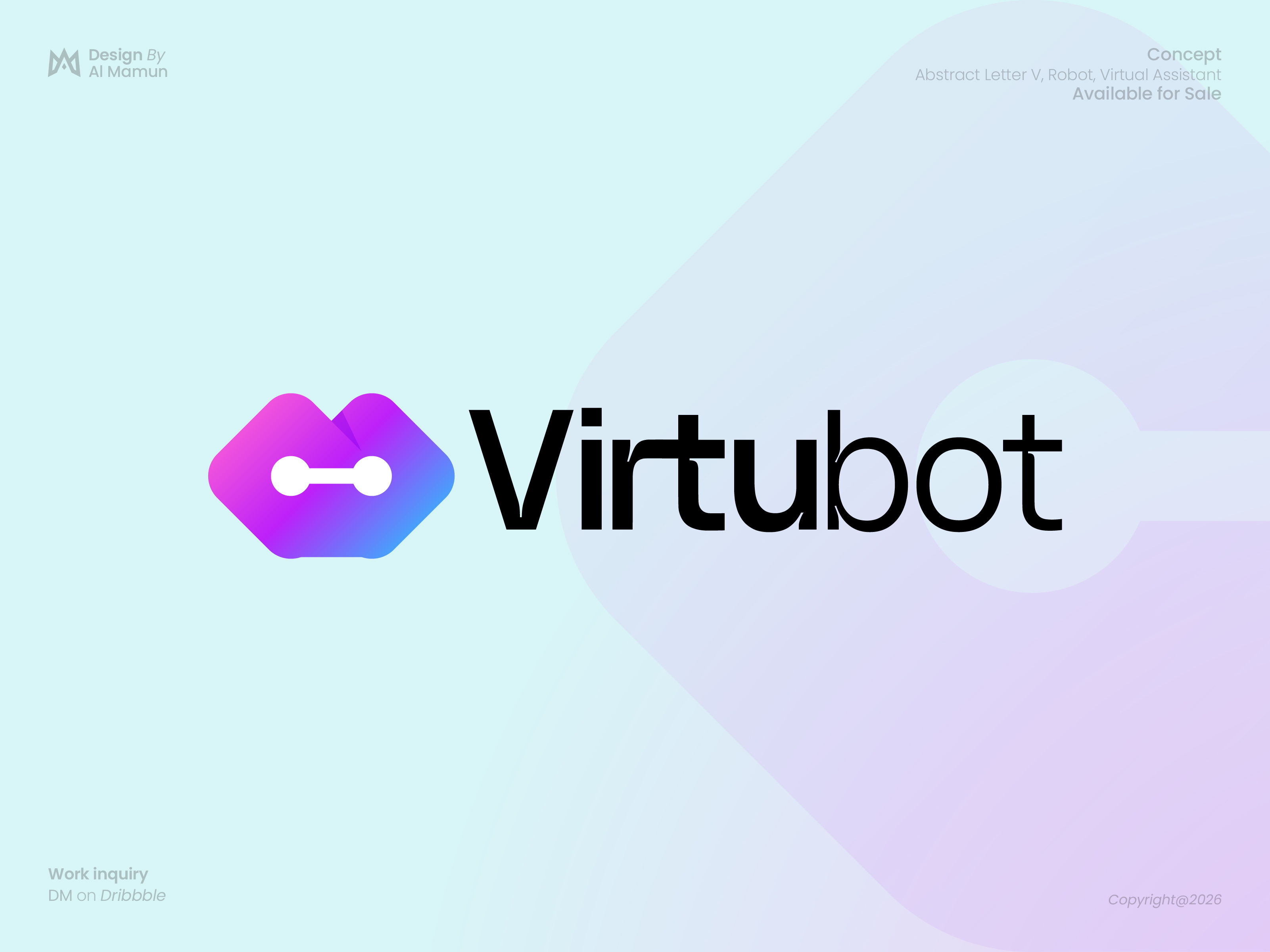 Abstract Letter V, Robot, Artificial Intelligence, Chatbot Logo ai artificial intelligence brand mark branding chatbot identity letter v logo logo logo design logo designer logo icon logo mark modern logo robot symbol timeless virtual assistant