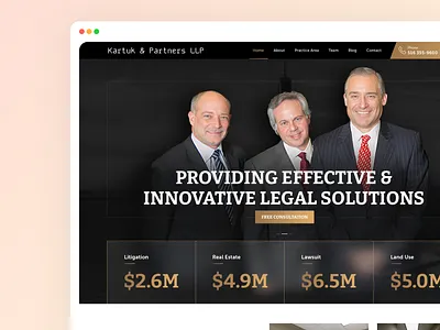Kartuk & Partners LLP : Landing Page / Home Page UI apps arnoxweb company corporate creative design interface landingpage uidesign uiux uiuxdesign uxdesigner webapp website webui