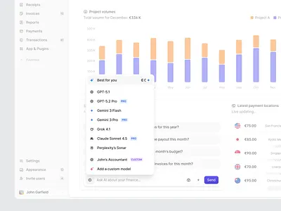 Select AI Models Dropdown ai ai app ai chat ai design ai ui ai web interaction ui ui design ui designer ux ux design web design