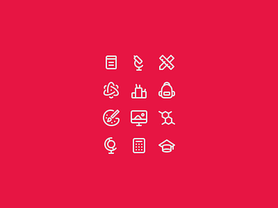 school icon micropack branding design figma graphic design iconography illustration logo mobile ui vector