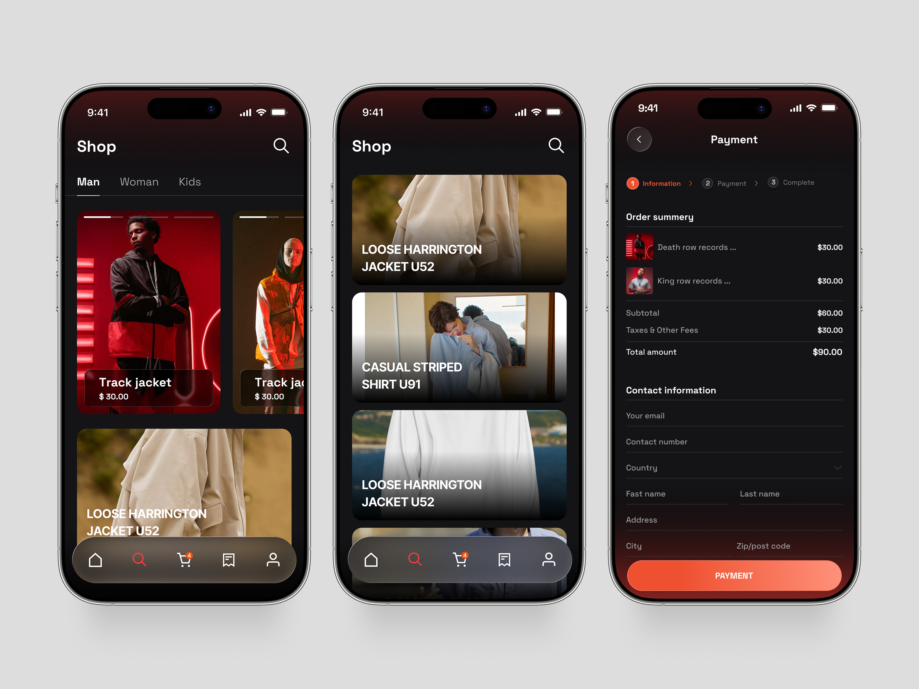 Example of Fashion E-commerce Mobile App