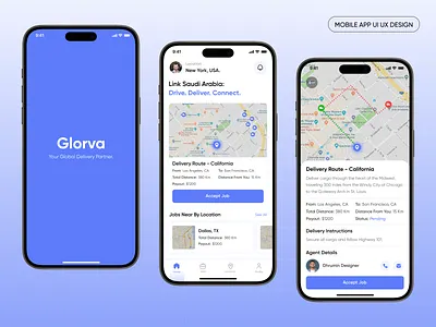 Logistic & Transportation App UI Design app design cargo clean delivery delivery app digital figma logistic map minimal mobile app shipment sipment tracking app transport transportation truck ui uiux ux