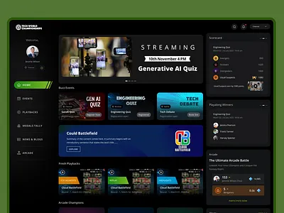 Championship Dashboard branding graphic design ui