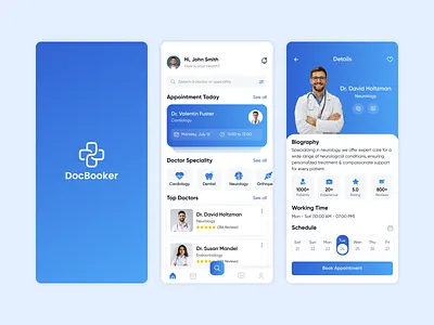 Doctor Appointment Book App appointment book app call care chat clinic covid dental doctor drug figma graphic design healthcare i phone mobile app pharmacy popular store ui ux video