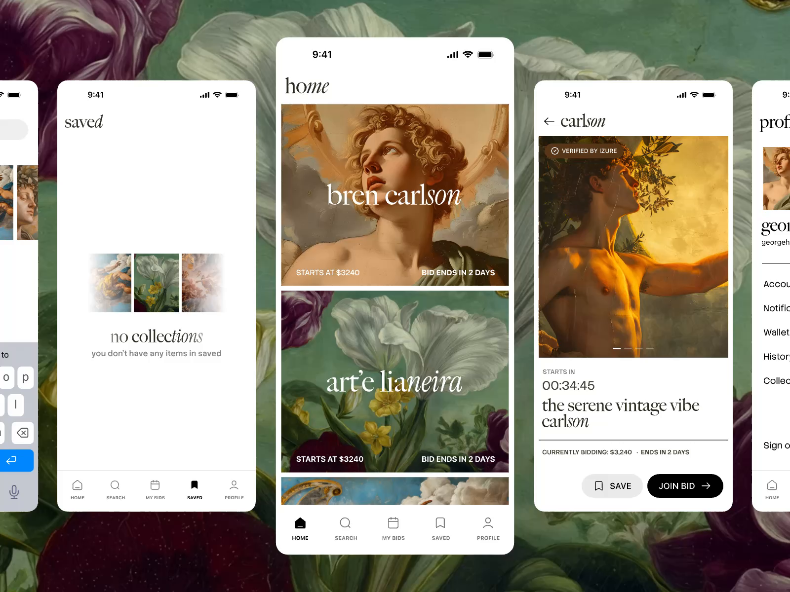 Example of Art Gallery Mobile App Design