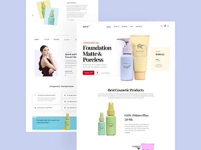 Cosmetics website design