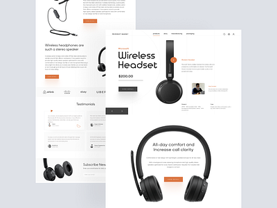 Wireless headset website design