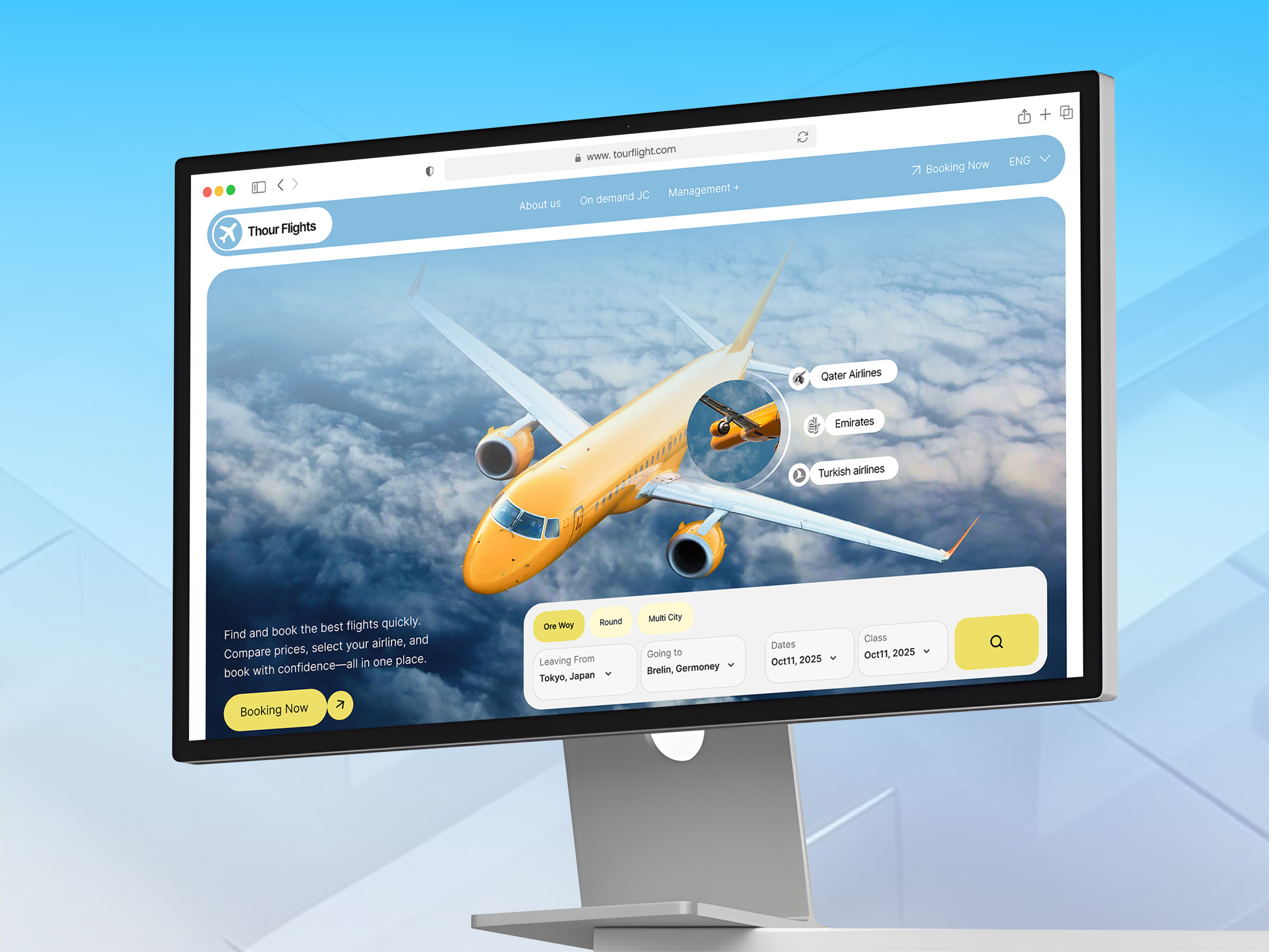 Flight Booking Website - Case Study Design aircraft airline website booking booking platform booking website case study cheap flight flight booking flight booking website flight website landing page landong page lixury website online ticket travel agency travel website ui design ui ux web design website design