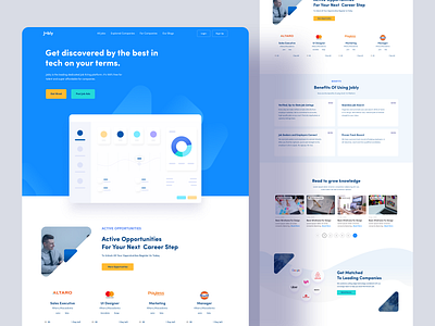 Job Website creative landingpage cryptocurrency ecommerce employee find a job freelance designer job job landingpage job platform job search job uiux job website jobs landingpage marketing page popular 2023 recruiter landingpage uidesign uiroll website design