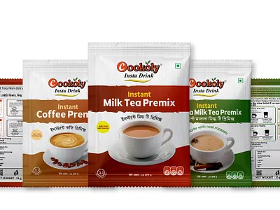 Milk Tea Premix Packaging Design chocolate coffee coffee packaging coffee powder flower fresh tea milk tea milk tea premix powder tea packaging