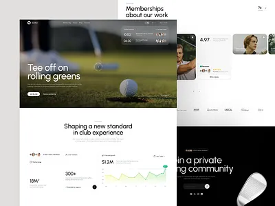 Golf Club Landing Page Design web web design website