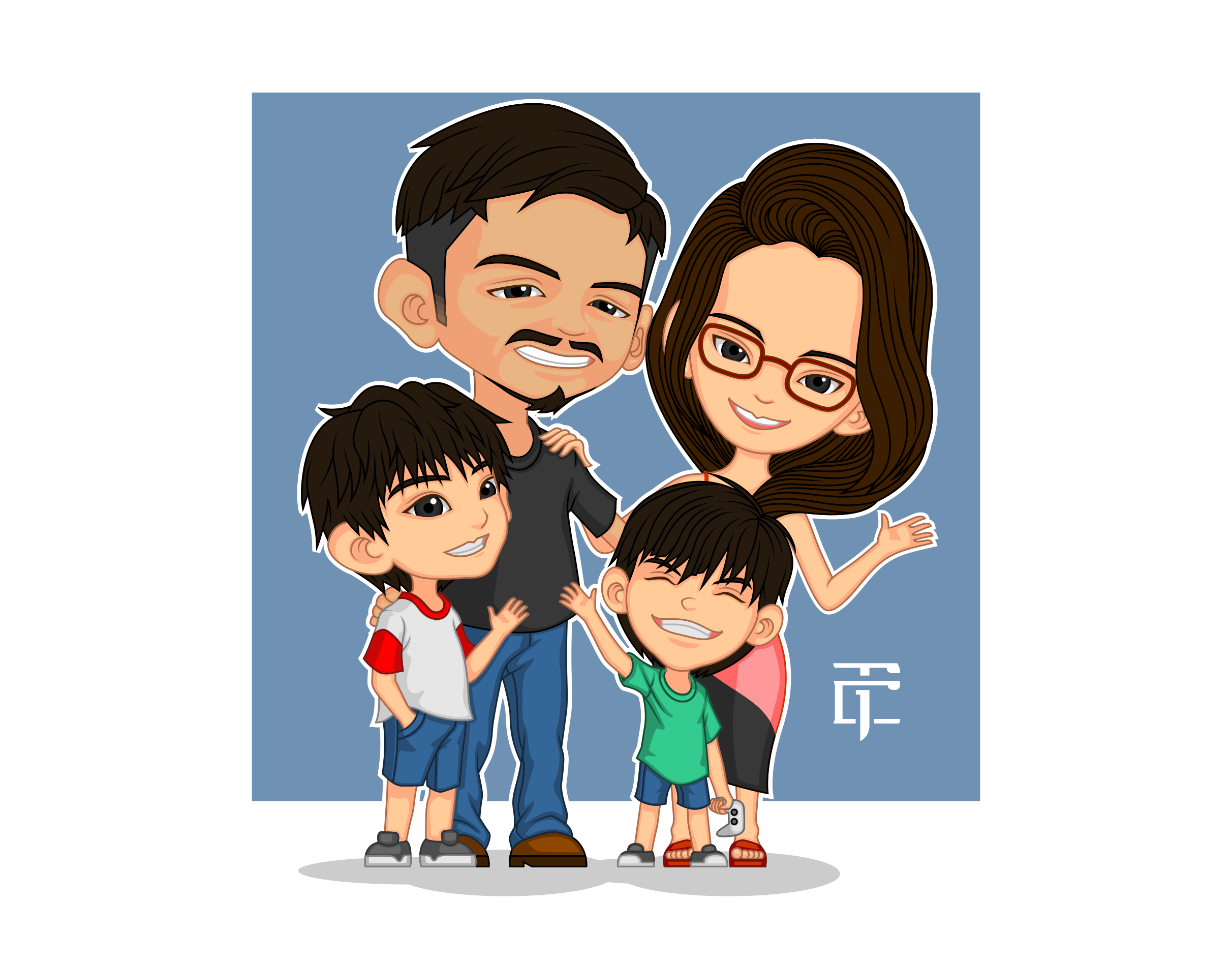 Family Chibi Character art characterart chibi art chibi illustration digitalart illustration vector art