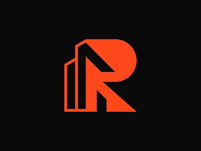 R Construction Logo architect construction corporate busness costom letter finance home bilder house letter r lettermark logo logomark minimal modern poperty poperty logo r building r construction r initial r real estate visual identity