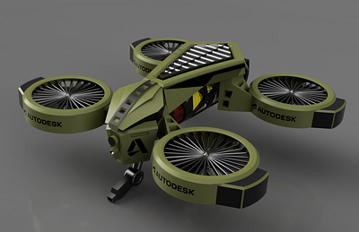 Fire Extinguisher Drone 3d 3dmodelling drone fire fusion360 safetydrone